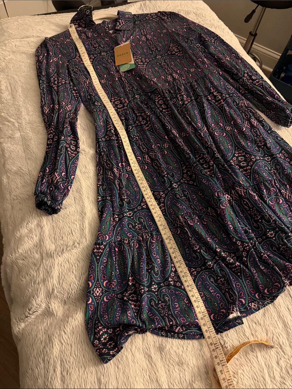 Boden Navy and Purple Paisley Shirt - Picture 6 of 6